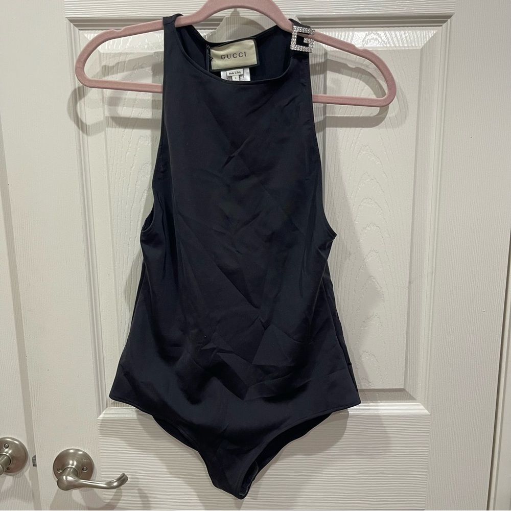 Gucci Swimsuit With Crystal Square G
